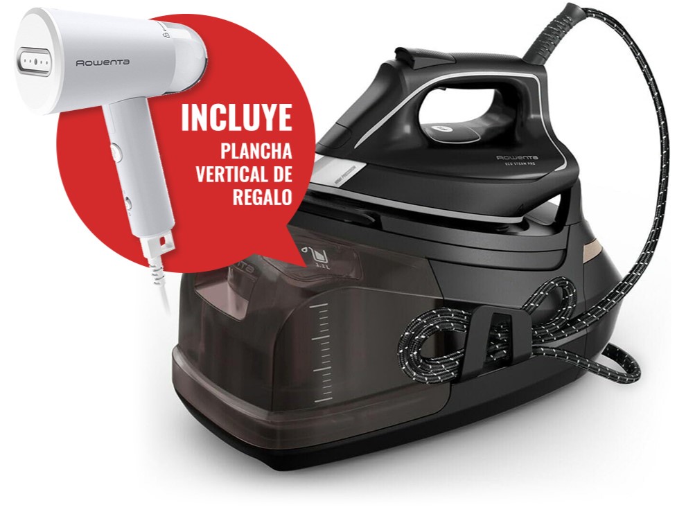 Centro de planchado Rowenta Eco Steam Pro DG9611, 8 bar, 580 gr/min + regalo plancha vertical Rowenta DT1021